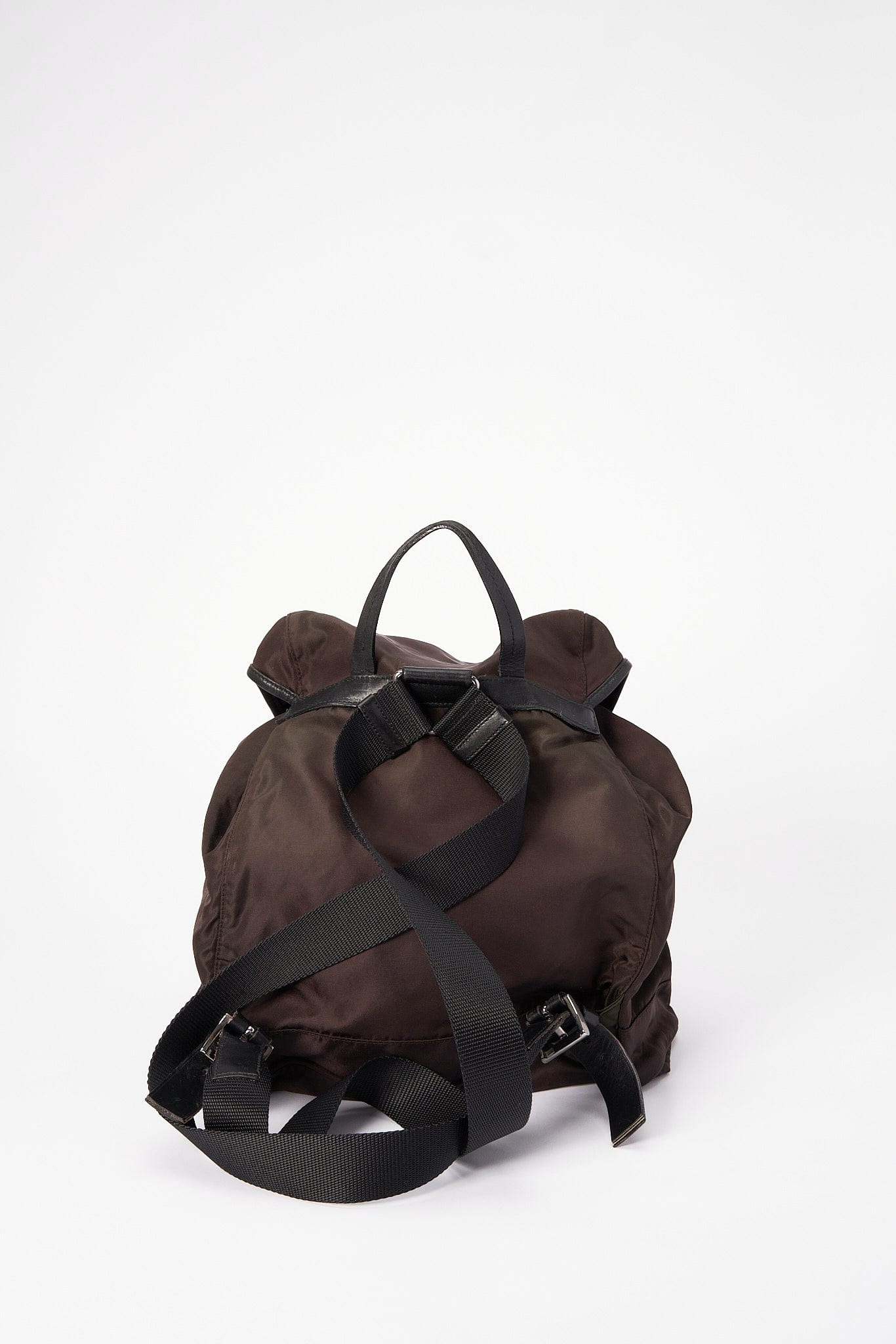 Prada Brown Nylon Backpack