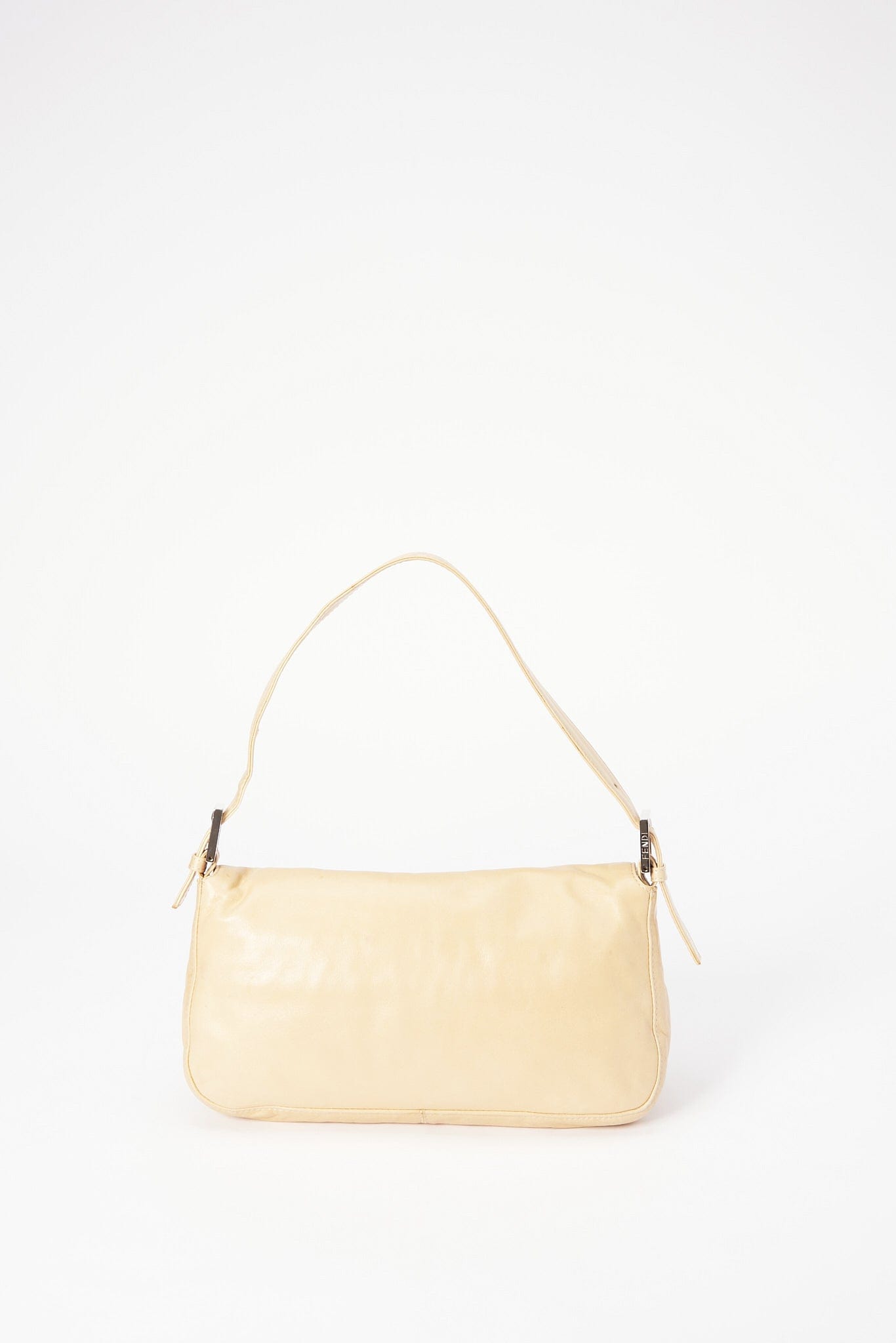 Fendi Cream Leather Baguette Bag