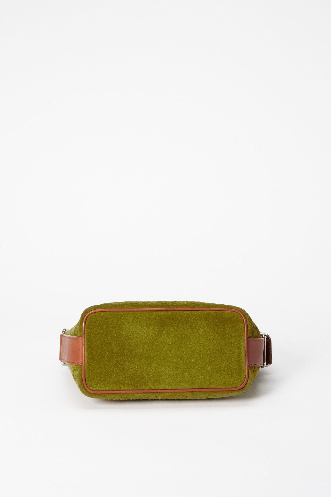 Vintage Celine Green Suede Shoulder Bag