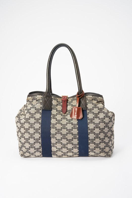 Vintage Celine Canvas Shoulder Bag