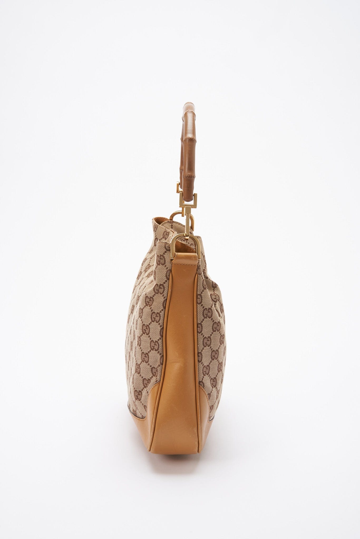 Vintage Gucci Bag with Bamboo Handle - Beige Canvas – The Hosta