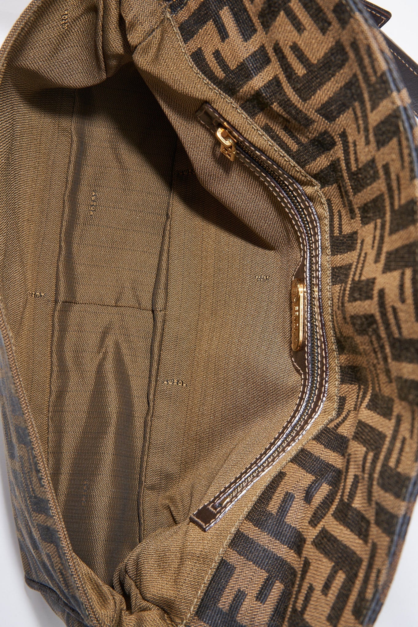 Vintage Fendi Zucca Shoulder Bag - Brown