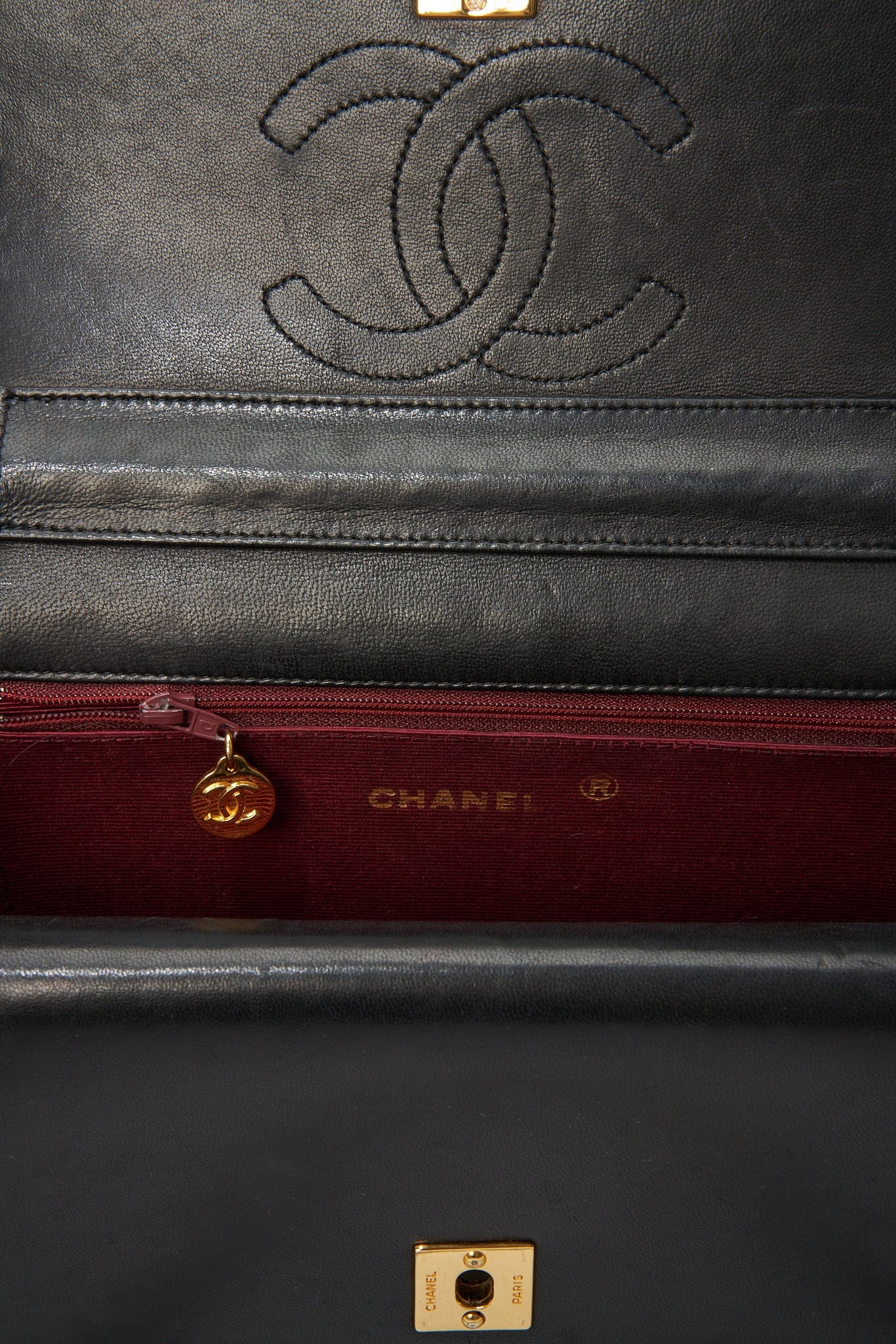 Vintage Chanel Black Leather Tote Bag – The Hosta