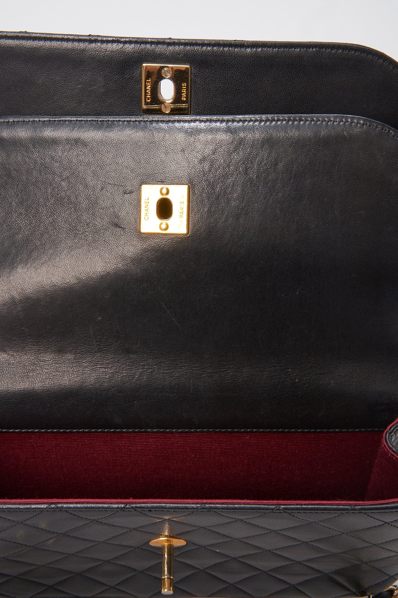 Chanel Black Quilted Lambskin Vintage Flap Bag