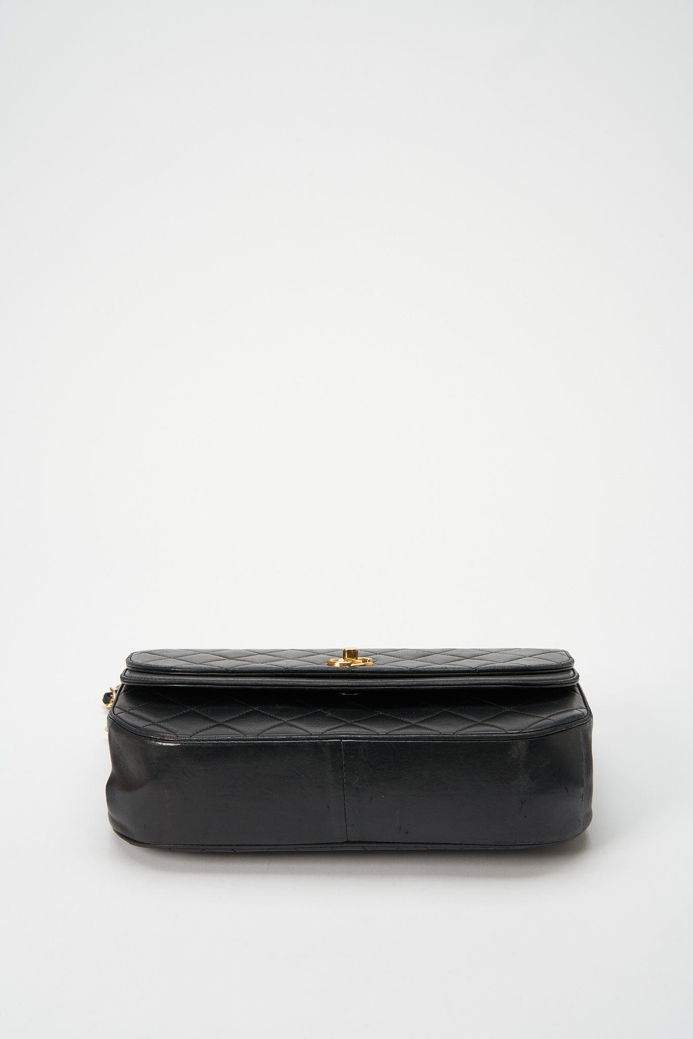 Chanel Black Satin Vintage Quilted Frame Evening Bag - Chanel