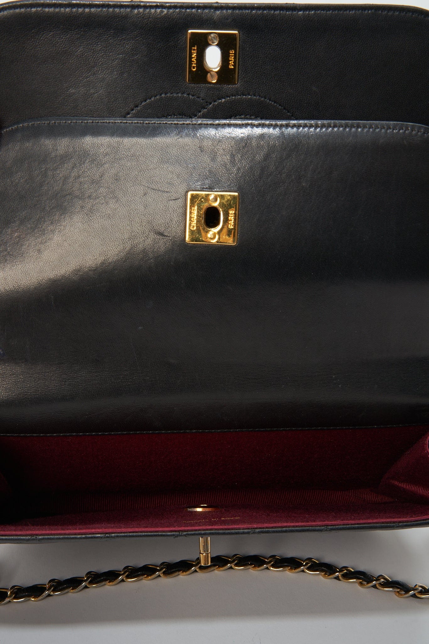 Chanel Black Quilted Lambskin Vintage Flap Bag