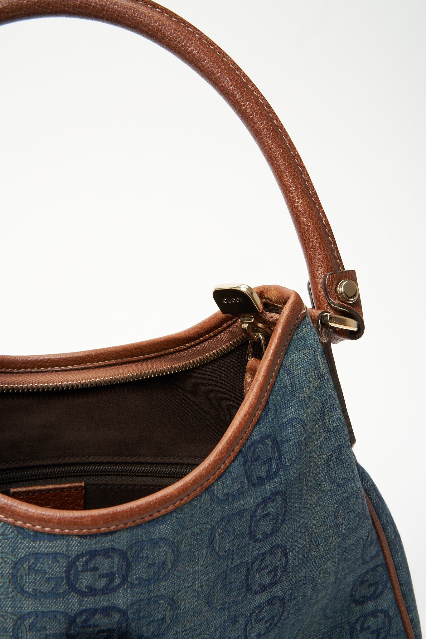 Gucci Blue GG Denim Abbey D-Ring Shoulder Bag – The Hosta