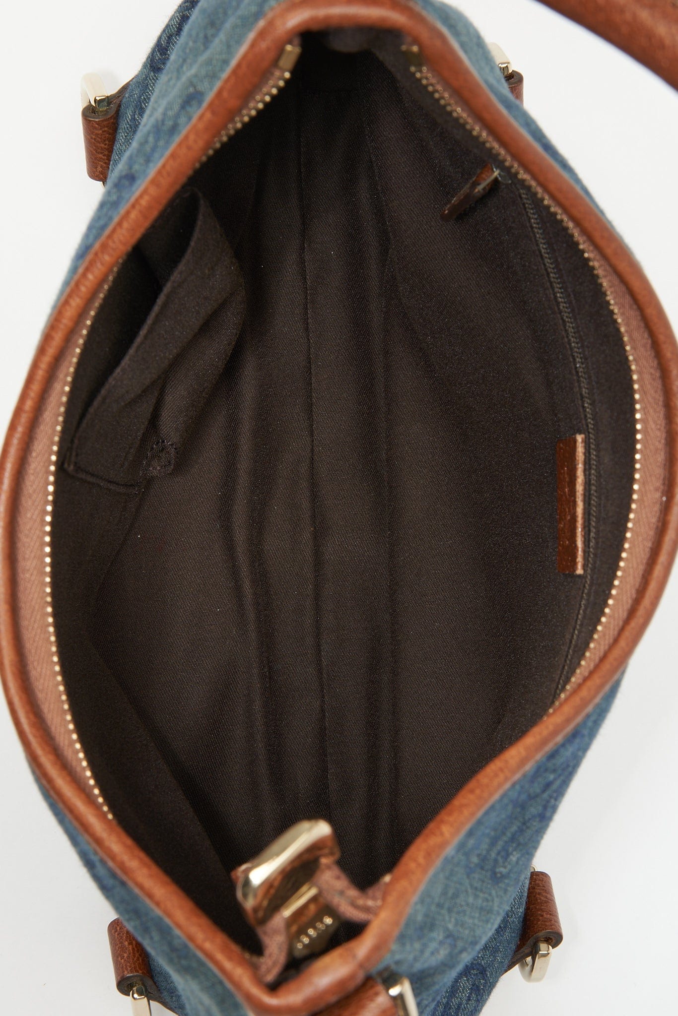 Gucci Blue GG Denim Abbey D-Ring Shoulder Bag