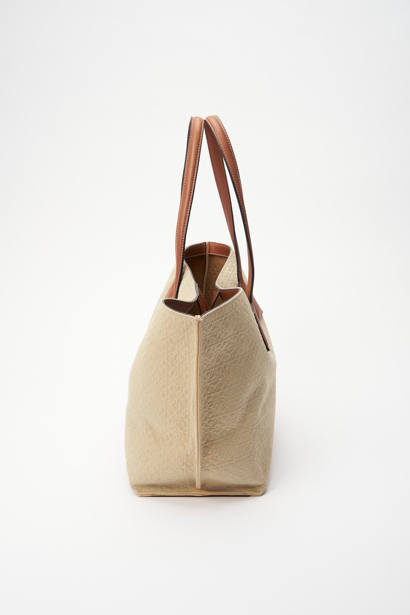 Loewe Anagram Canvas and Leather Tote Bag