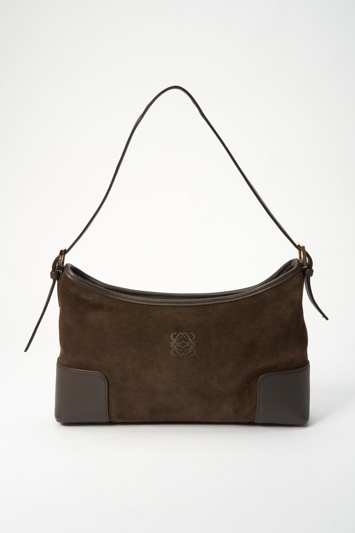 Loewe Brown Suede Shoulder Bag The Hosta
