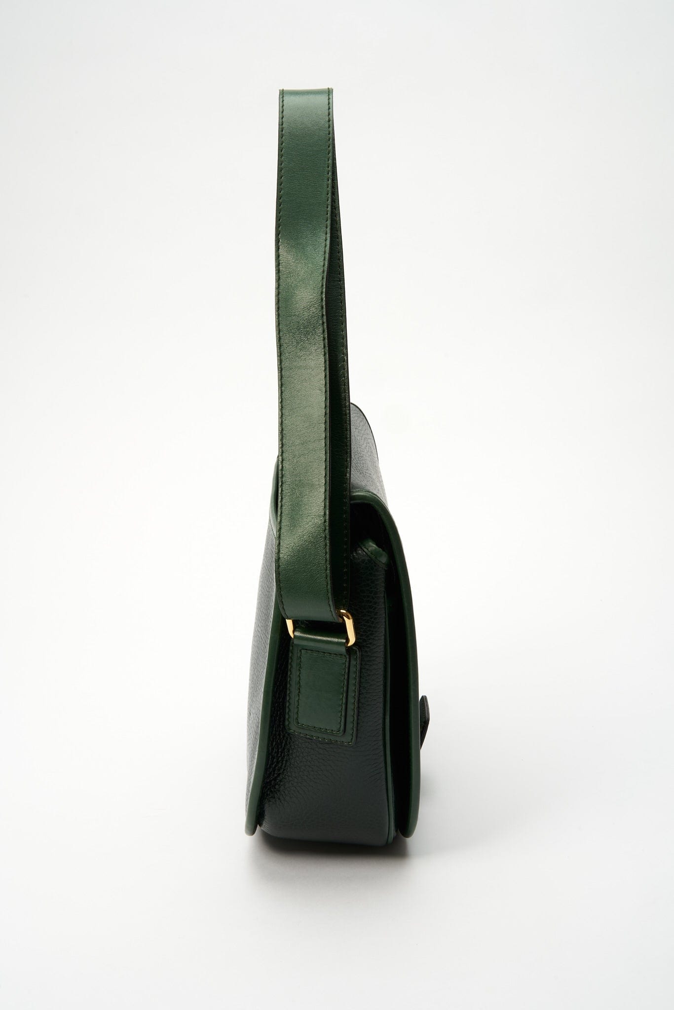 Vintage Celine Green Crossbody Leather Bag