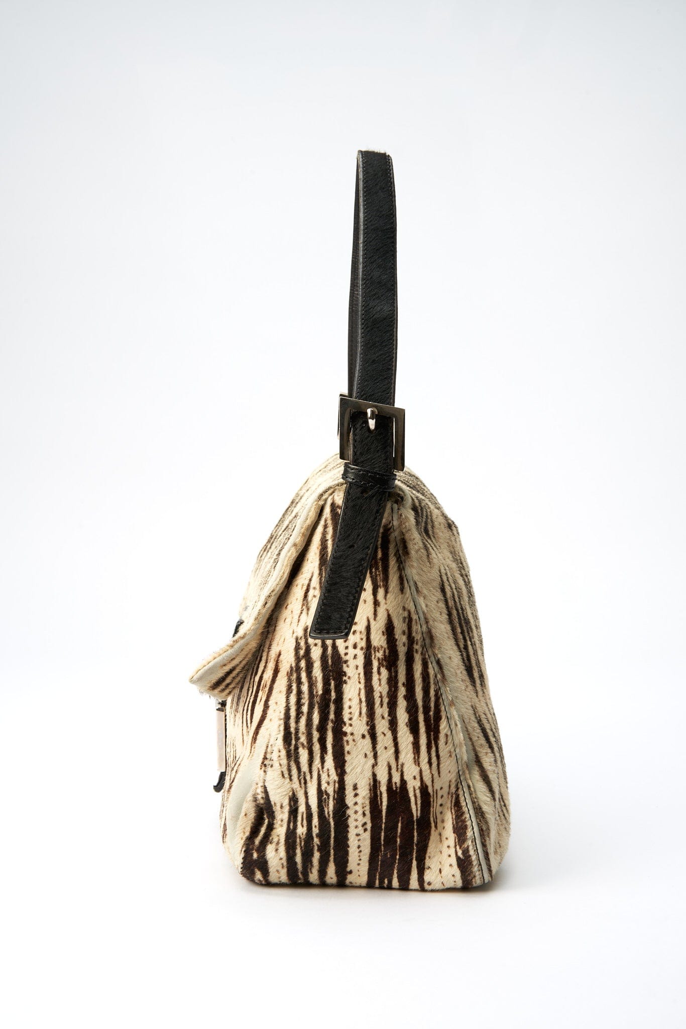 Fendi Vintage Large Mamma Baguette in Zebra Print Calf Hair 1825