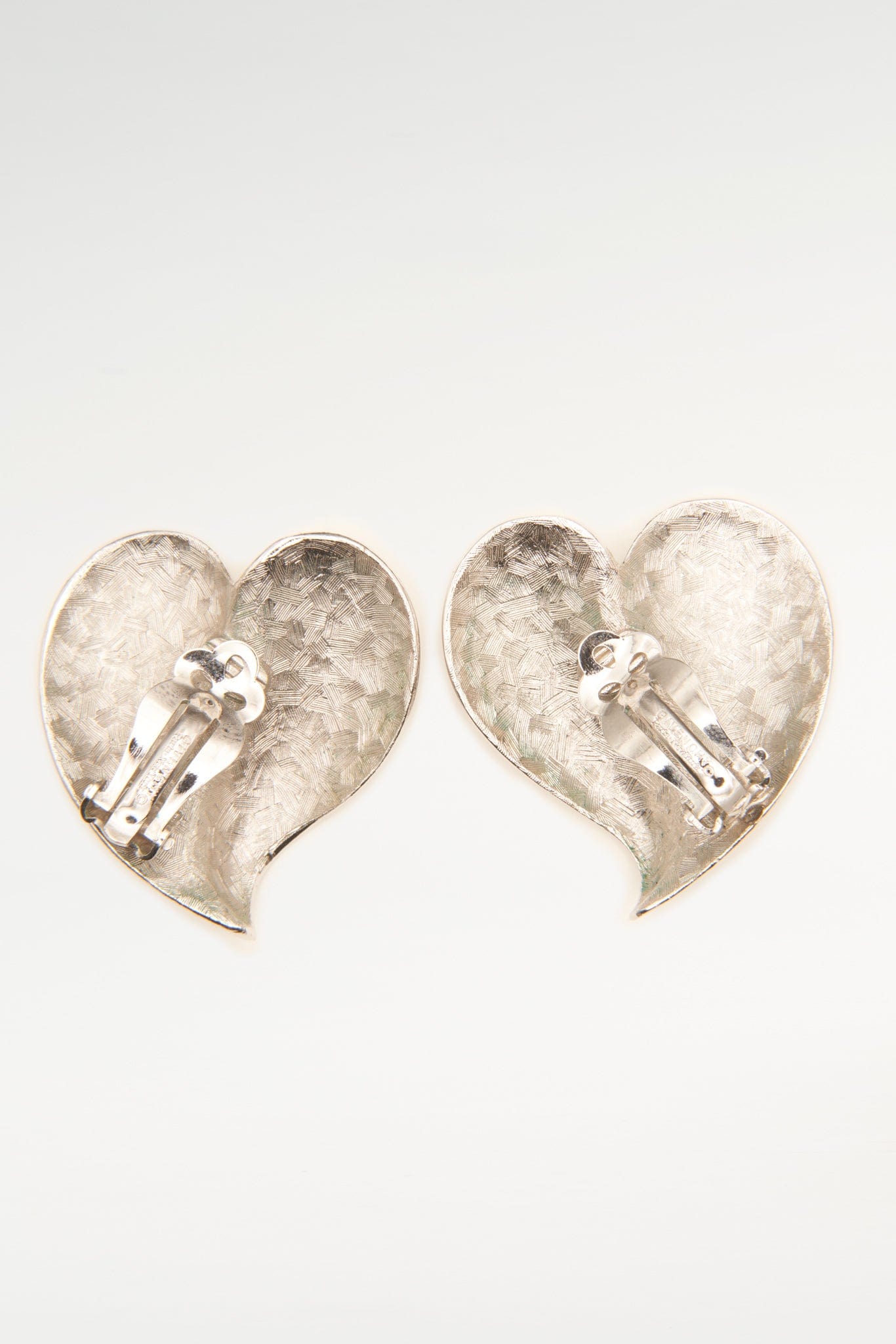 Vintage silver Givenchy Heart Earrings