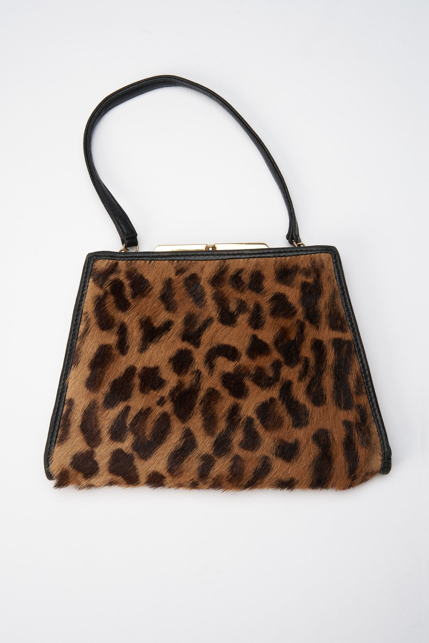 Vintage Loewe Leopard Calf Hair Evening Bag