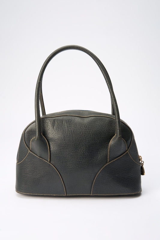Vintage Loewe Textured Leather Bowling Bag