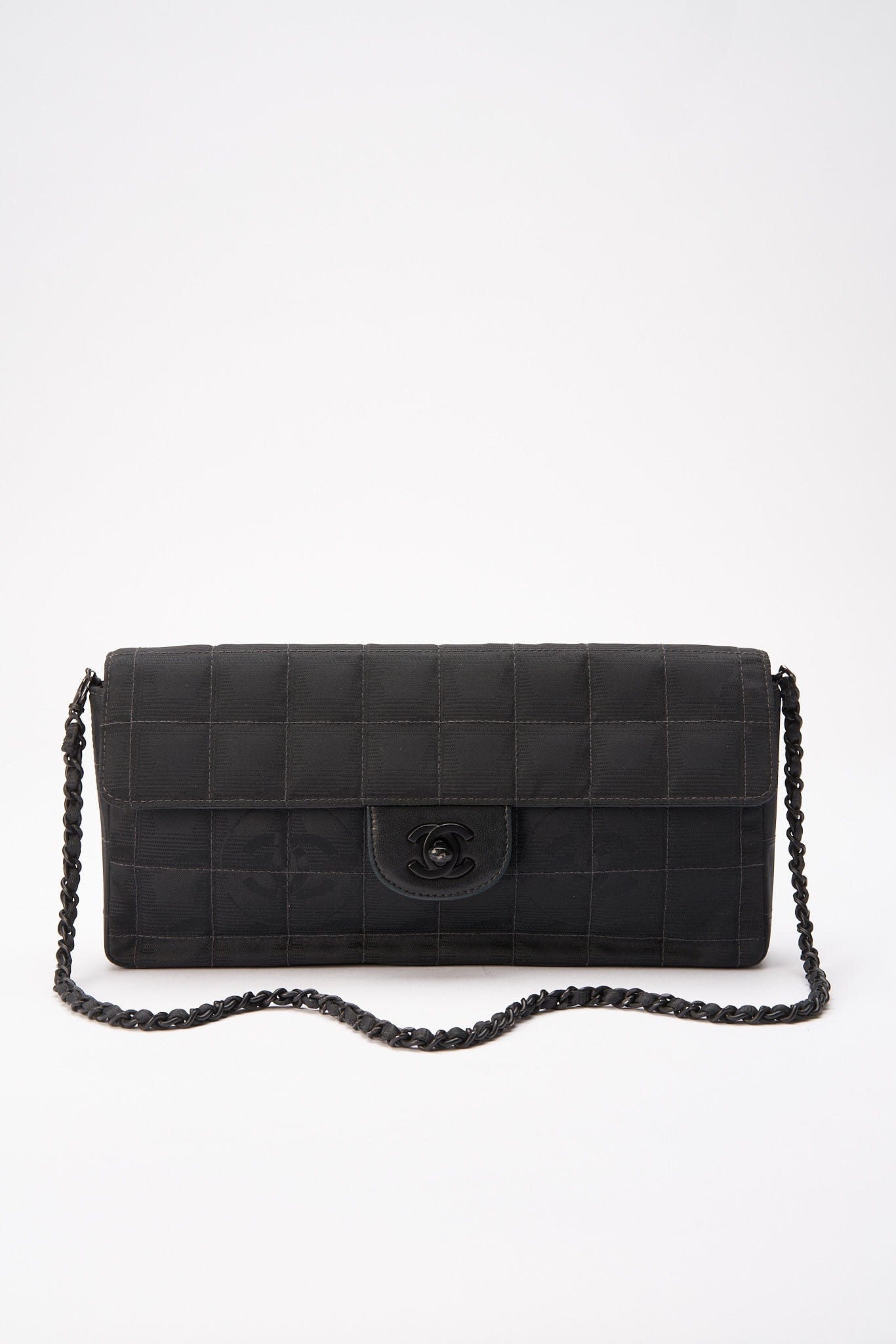 Chanel Black Nylon Travel Line Chocolate Bar Flap Bag – The Hosta