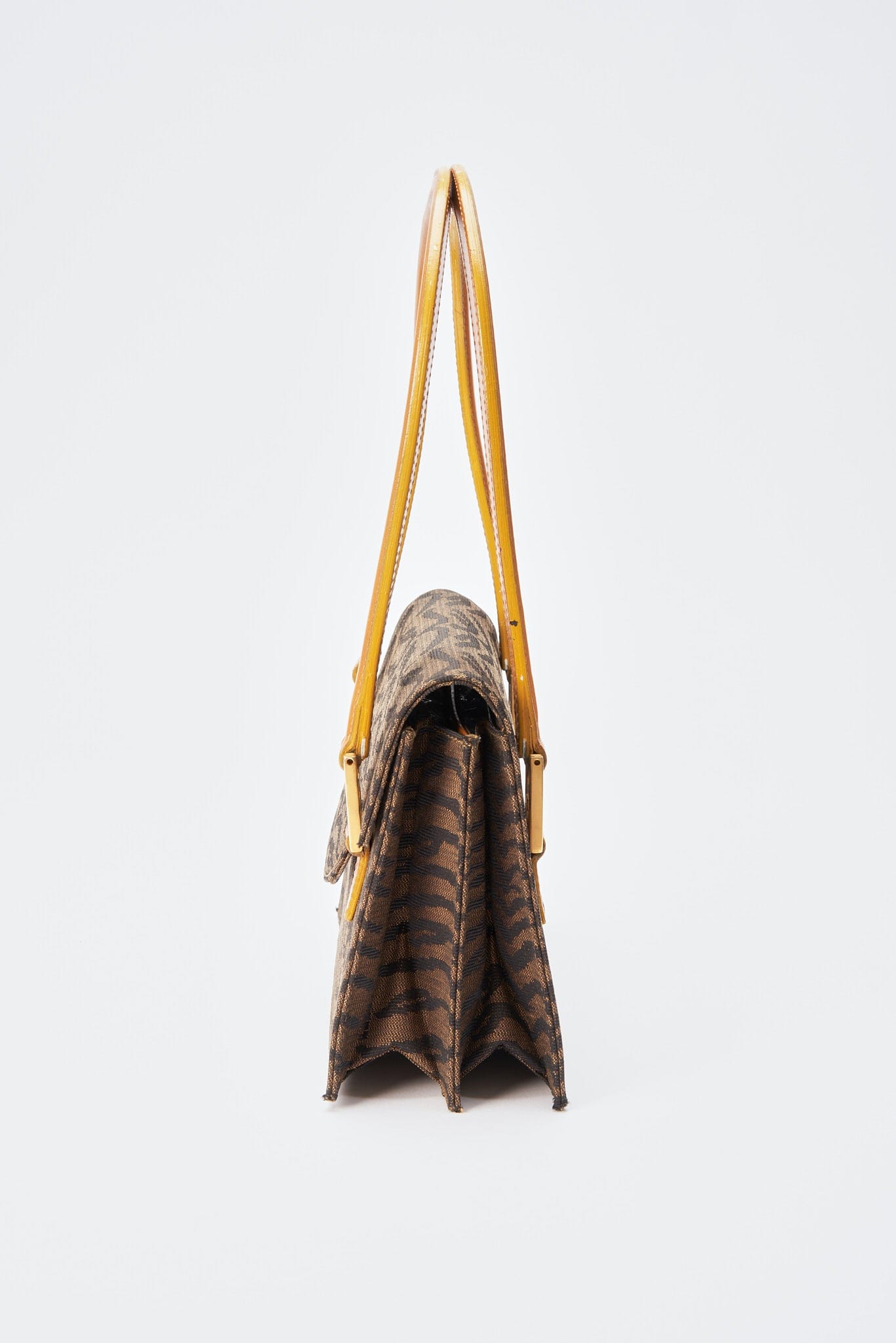 Vintage Fendi Animal Canvas Shoulder Bag