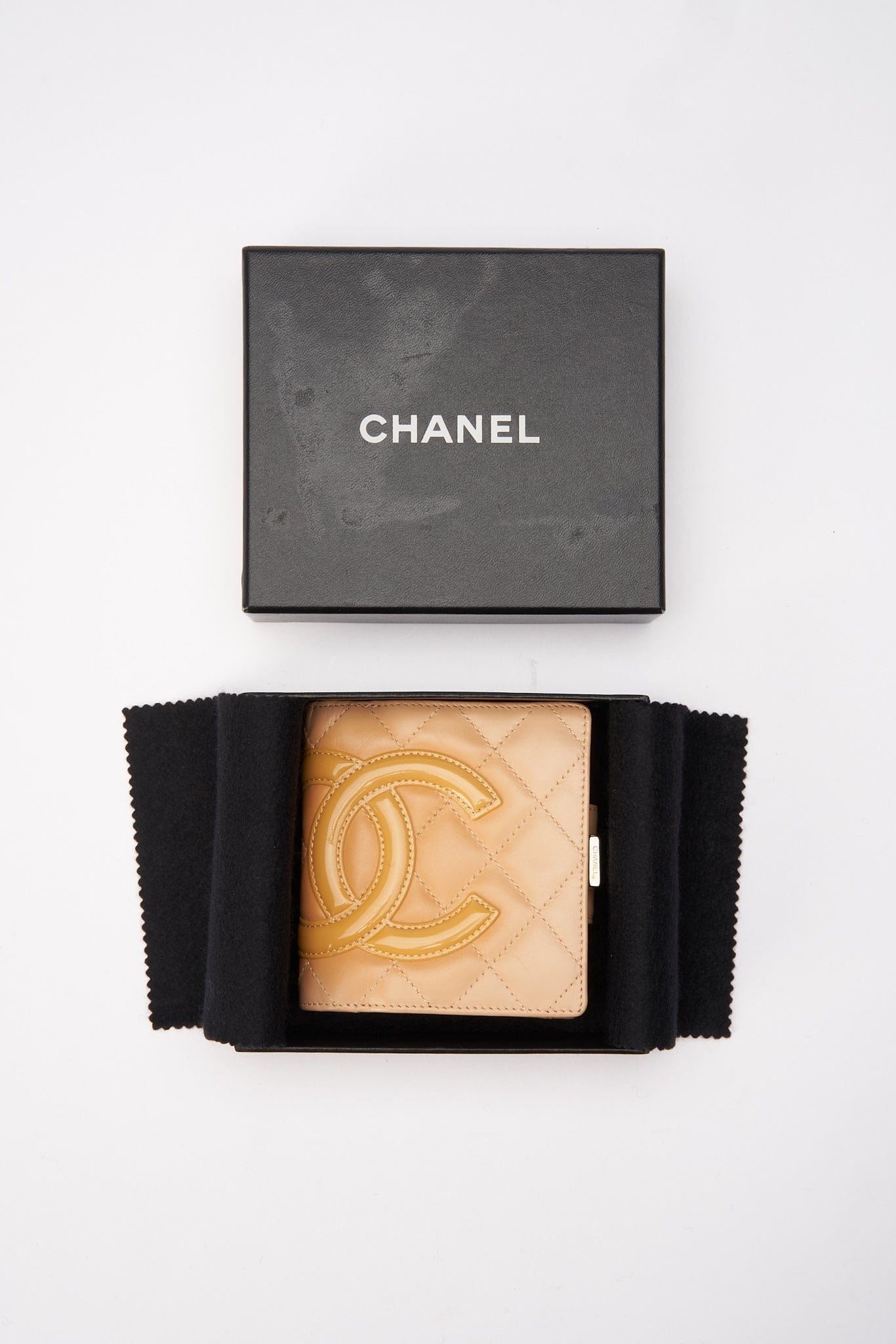 Chanel Peach Quilted Lambskin Vintage Wallet