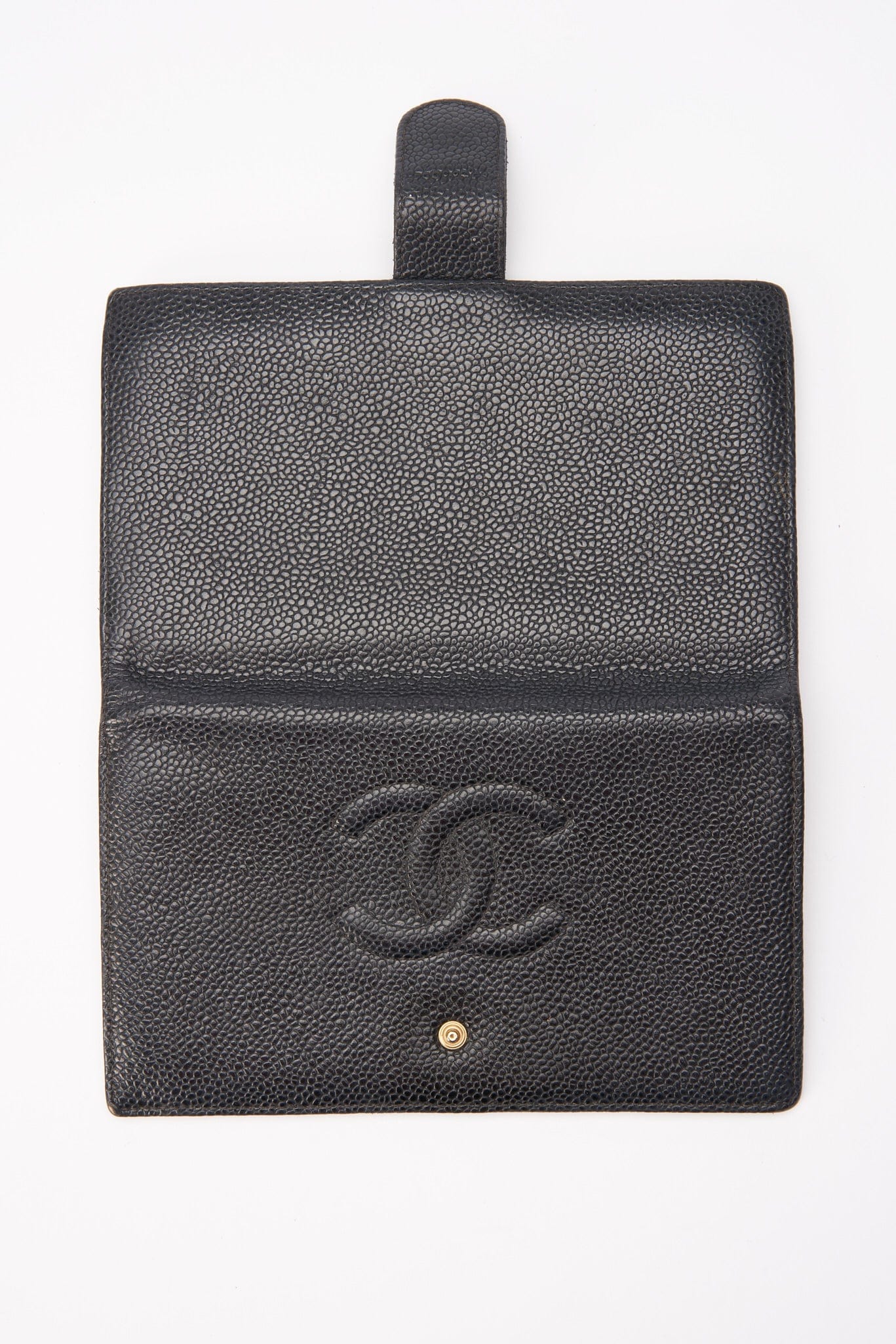 Chanel Black Caviar Leather Vintage Wallet