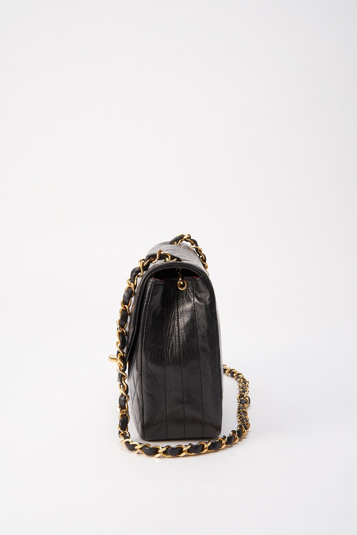 Chanel Vintage Black Single Flap with 24k gold plated hardware – The Hosta
