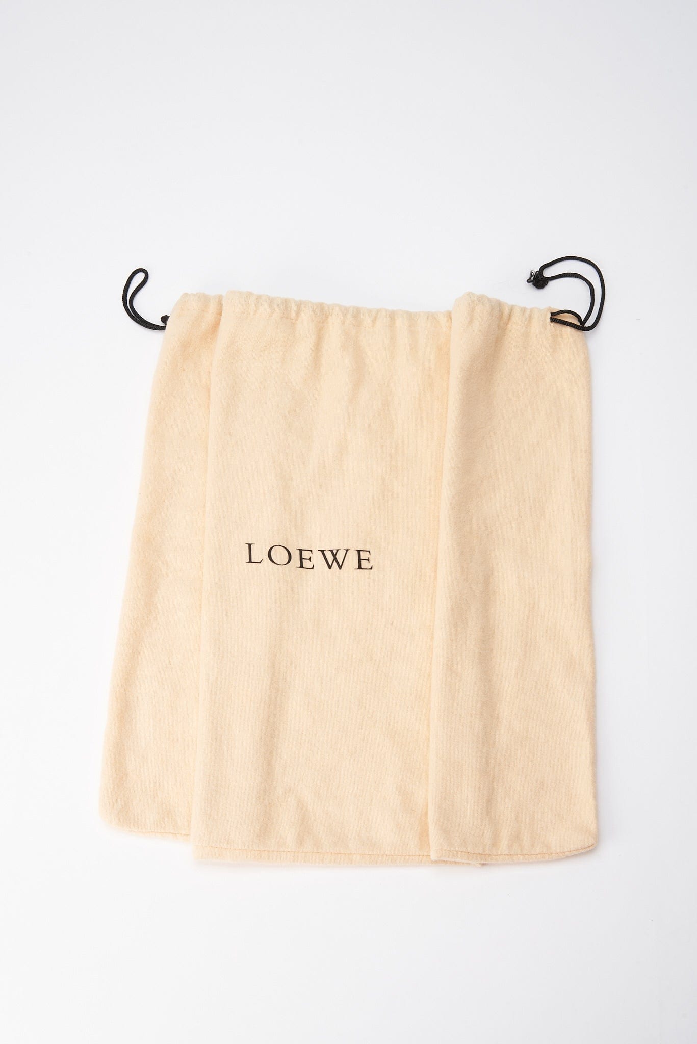 Vintage Loewe Green Leather Drawstring Tote Bag