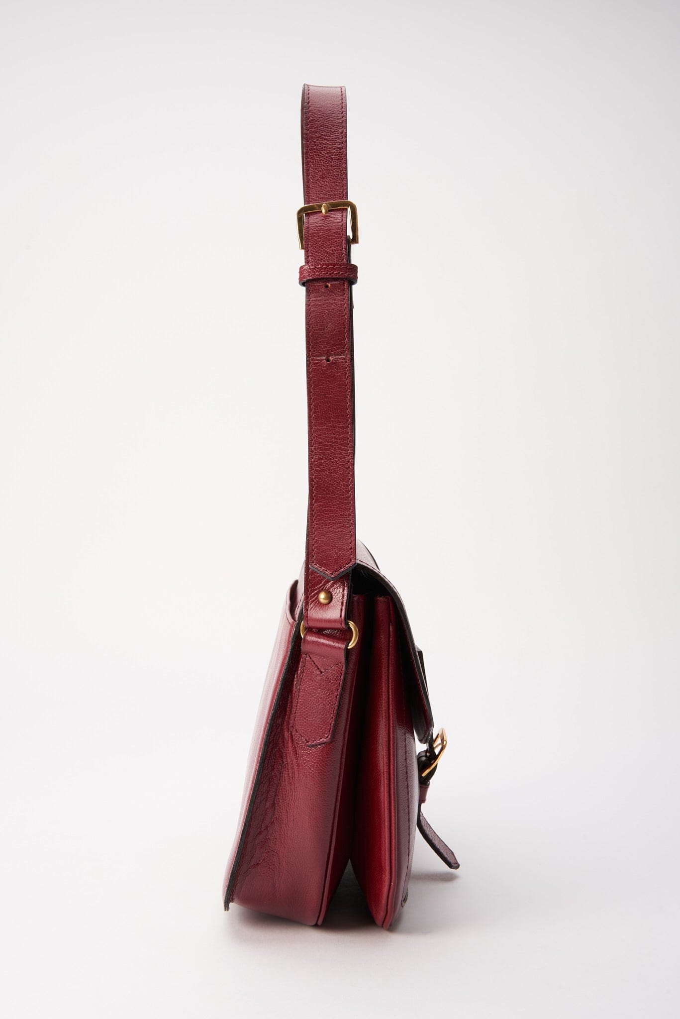 Vintage Red Leather YSL Leather Satchel Handbag