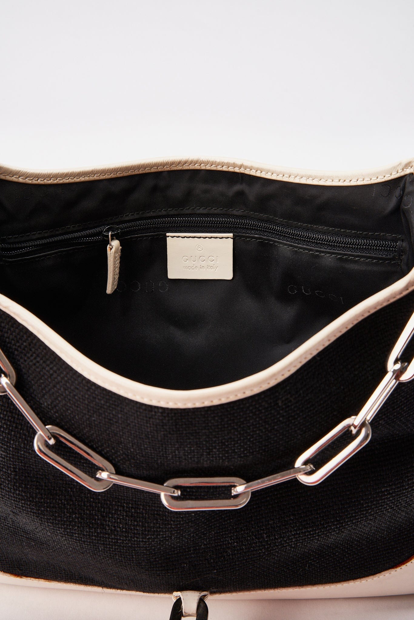 Vintage Gucci Jackie Shoulder Bag with Silver Chain