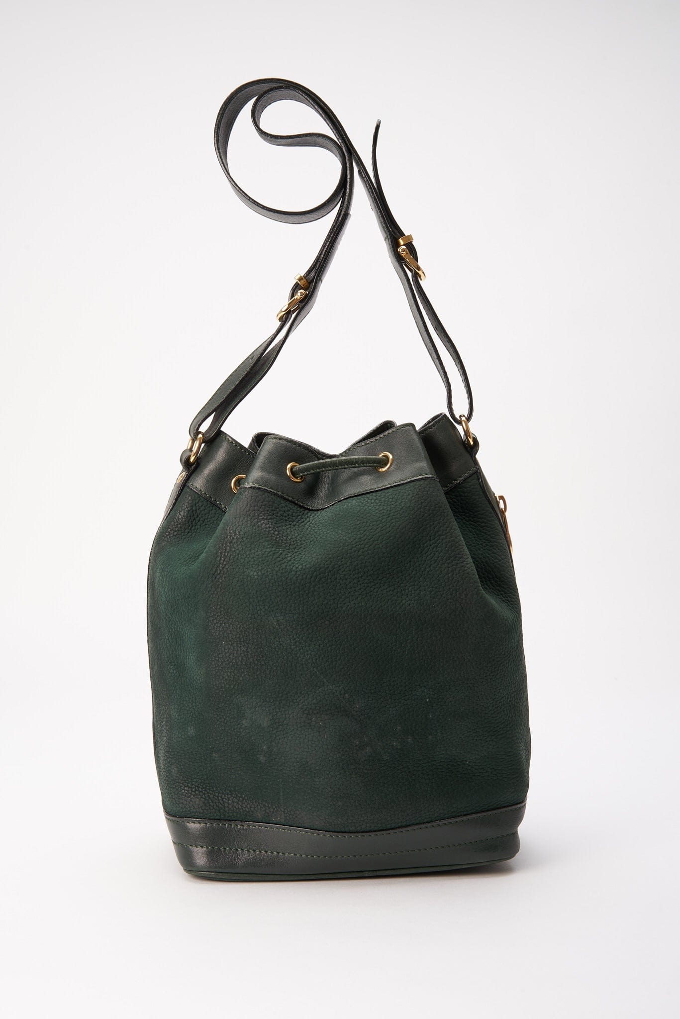 Vintage Celine Canvas and Leather Bucket Bag
