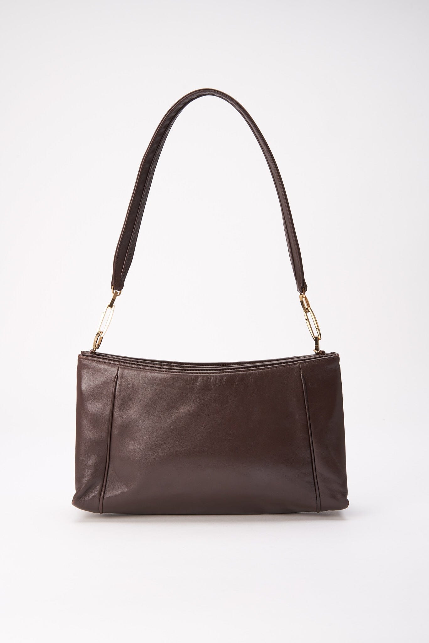 Vintage Loewe Brown Leather Shoulder Bag