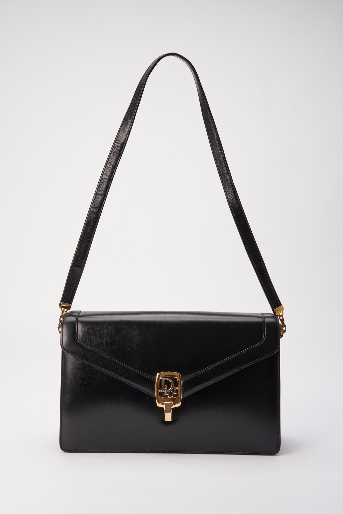 Vintage Dior Black Leather Bag
