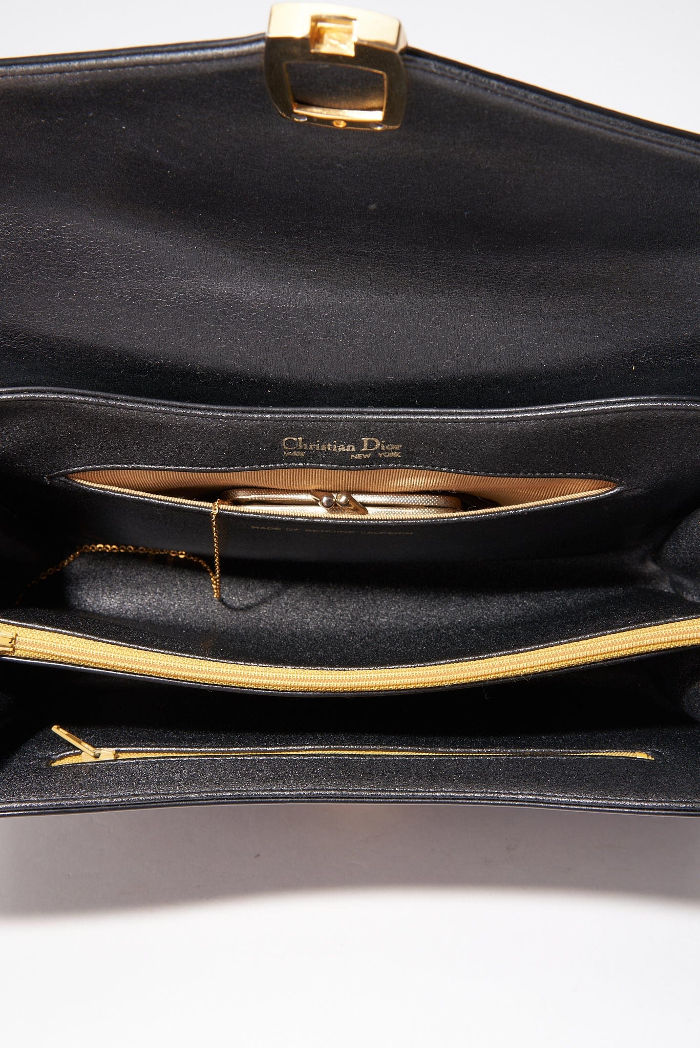 Vintage Dior Black Leather Bag