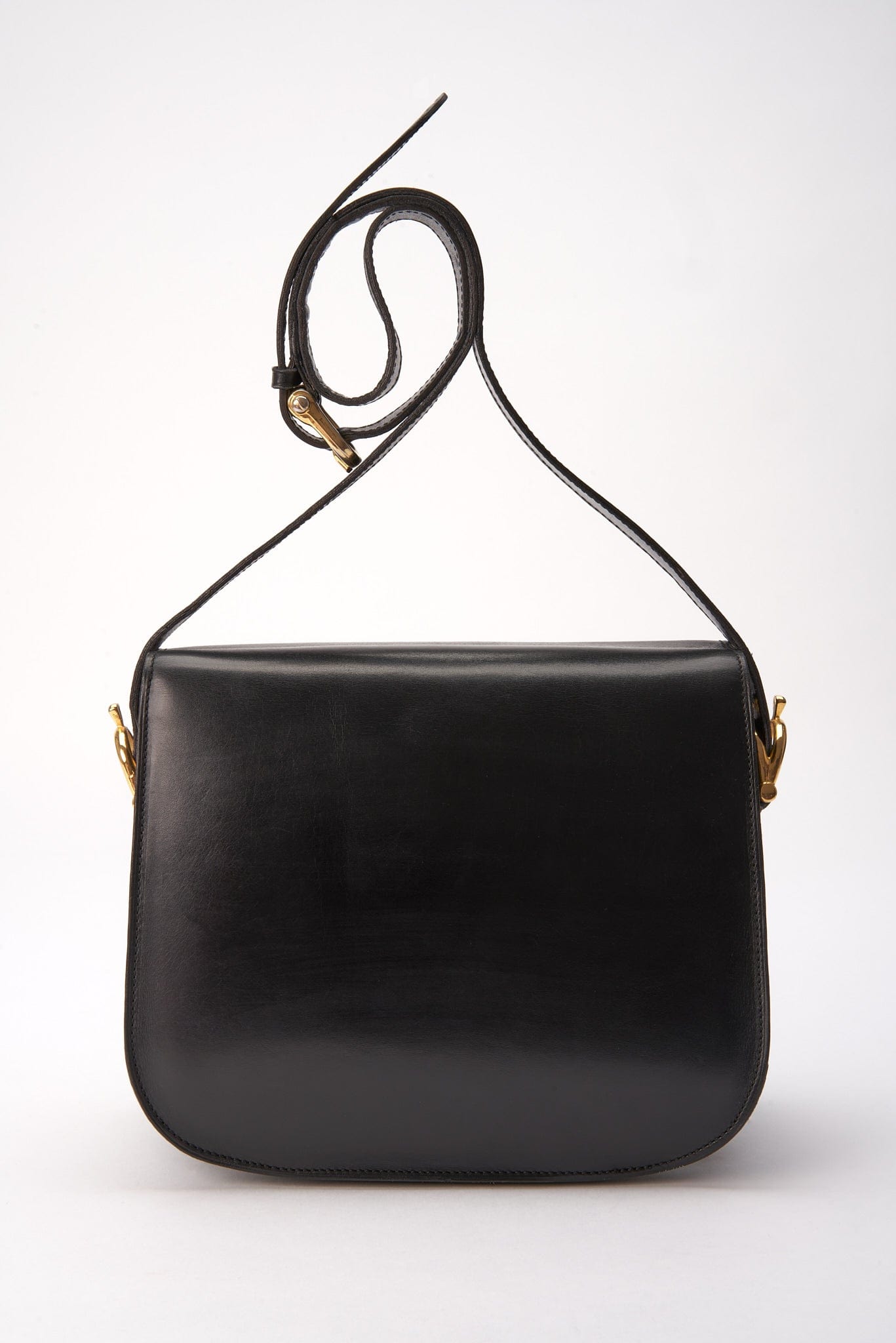 Vintage Celine Sulky Box Bag - Black Leather