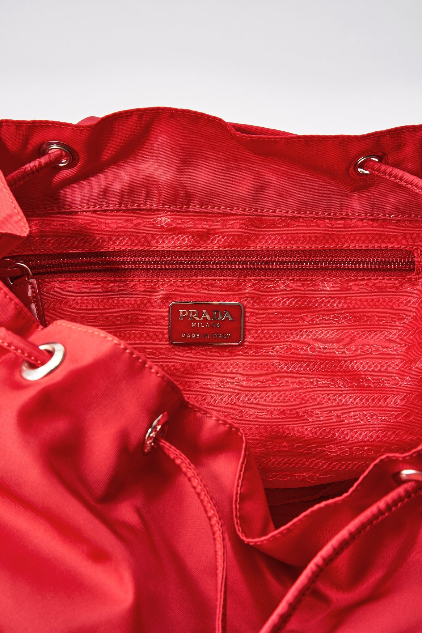 Prada Nylon Backpack - Red