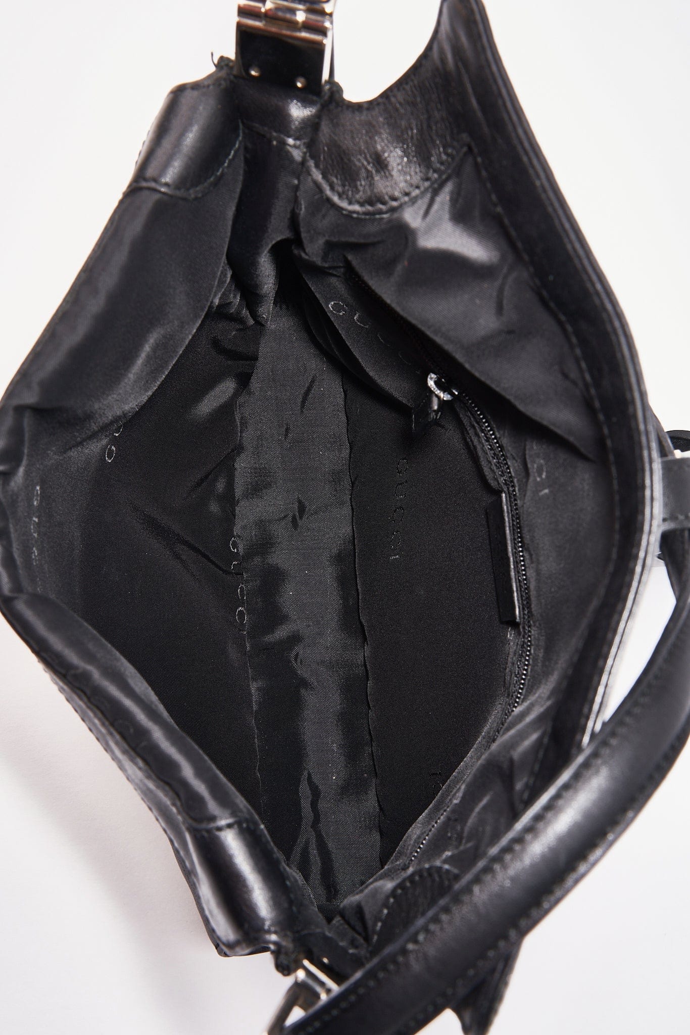 Vintage Black leather Gucci Bag
