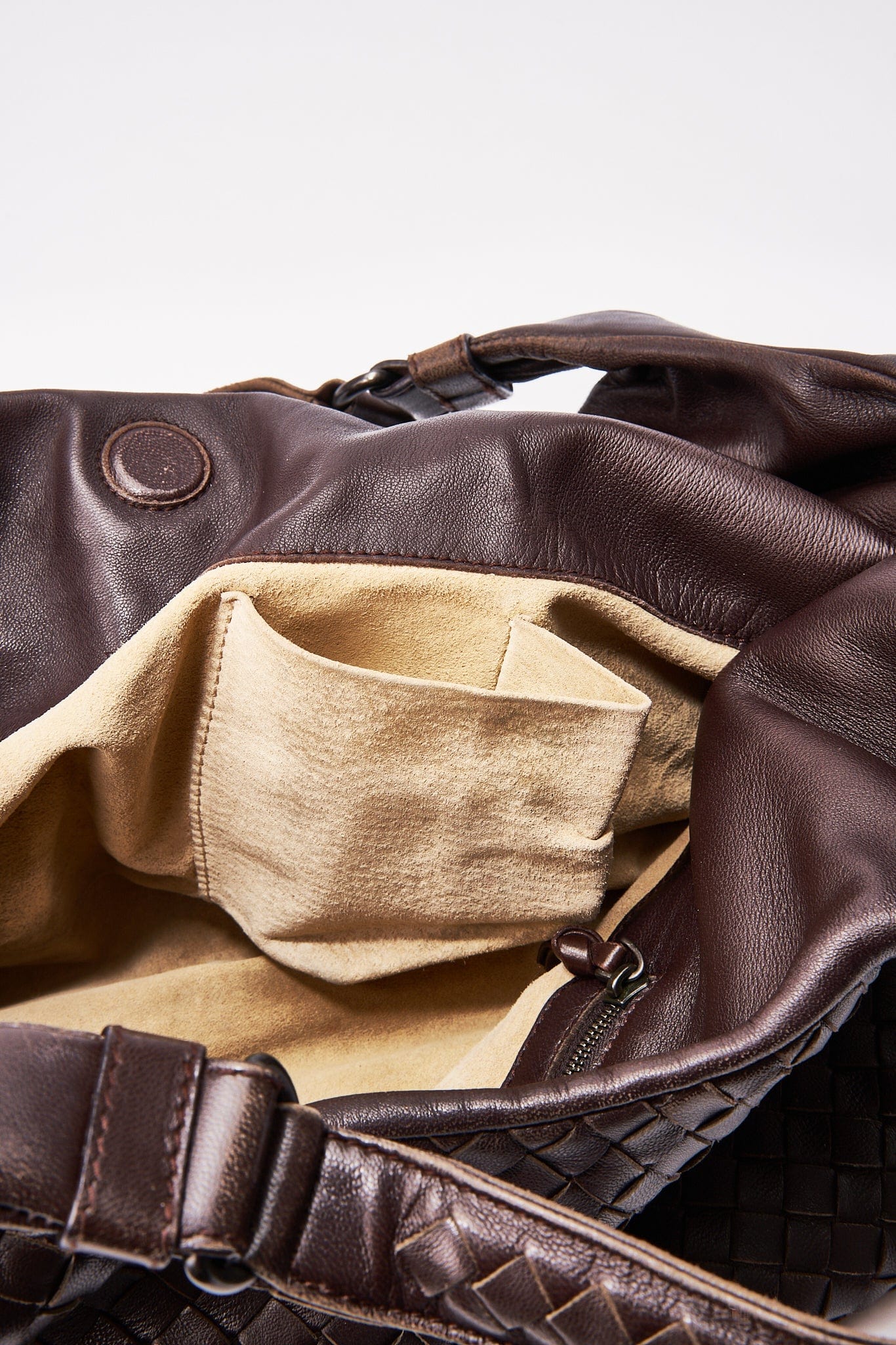 Bottega Veneta Brown Intrecciato Leather Shoulder Bag