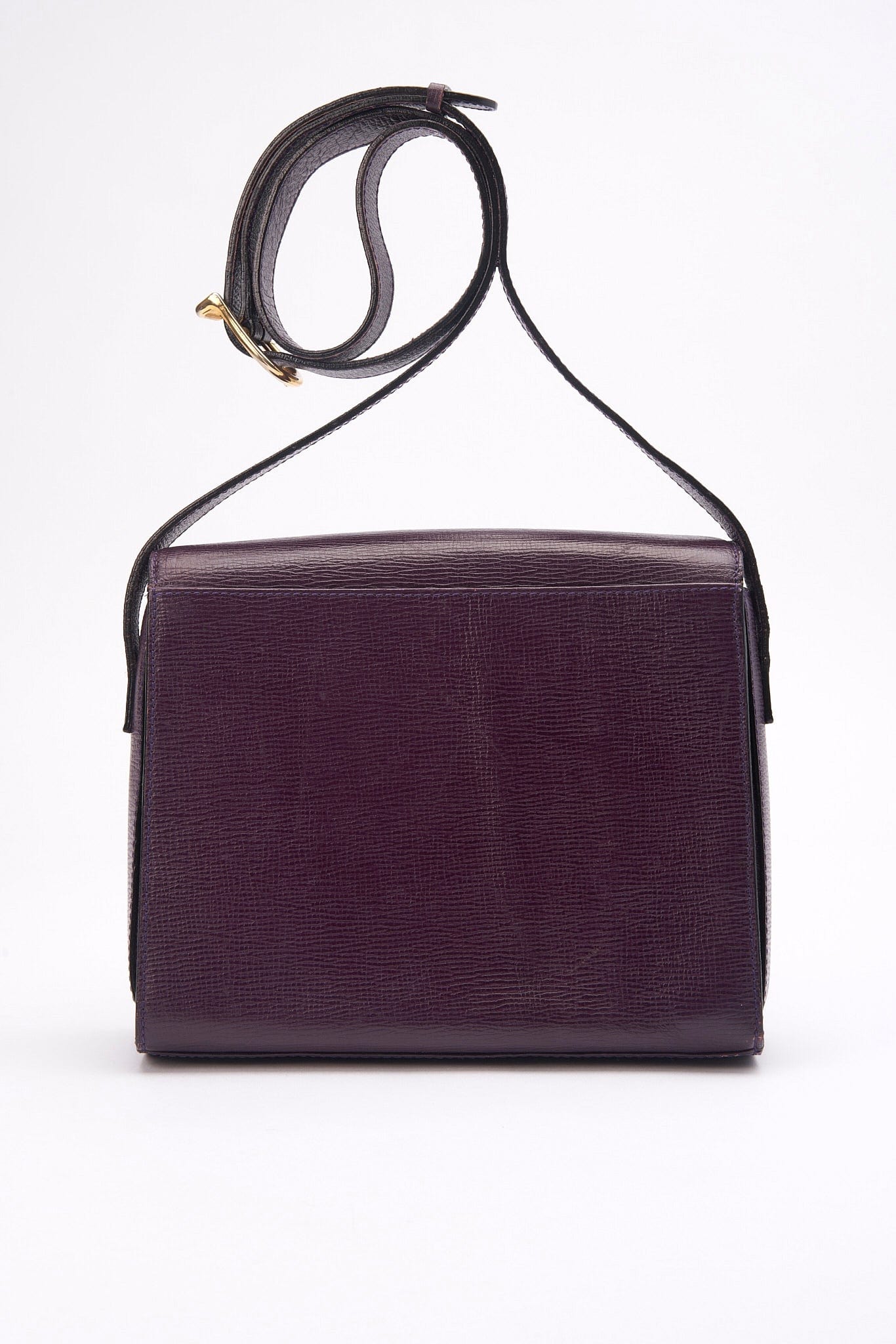Vintage Celine Purple Leather Box Bag