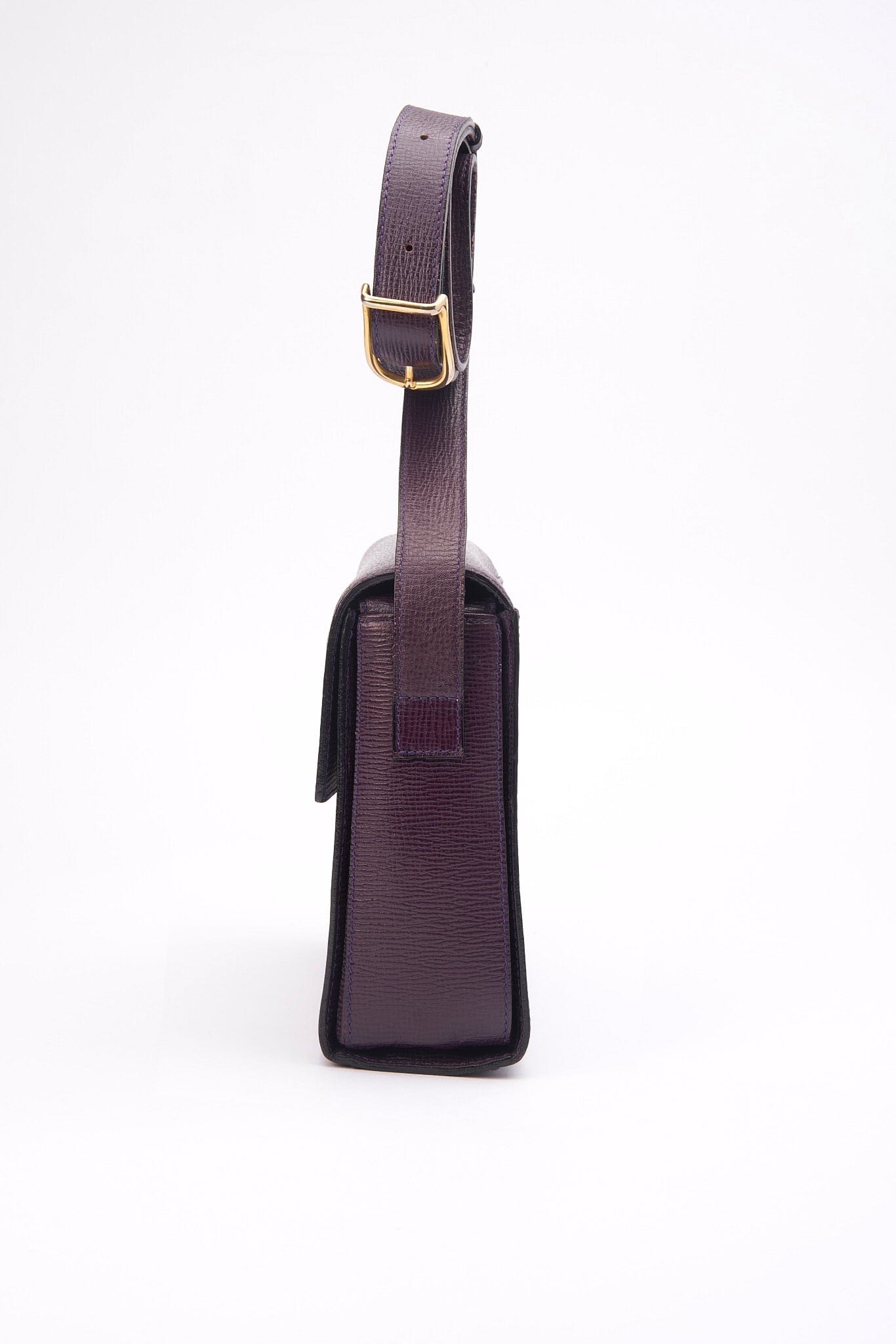 Vintage Celine Purple Leather Box Bag