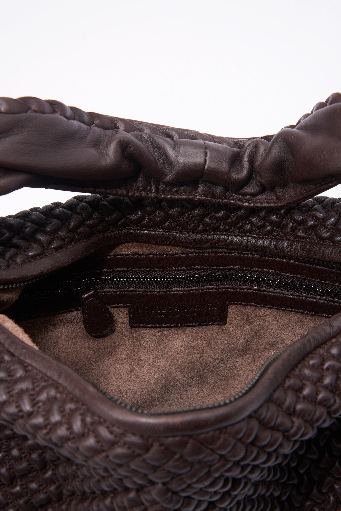 Bottega Veneta Brown Ponza Stitch Leather Hobo Bag