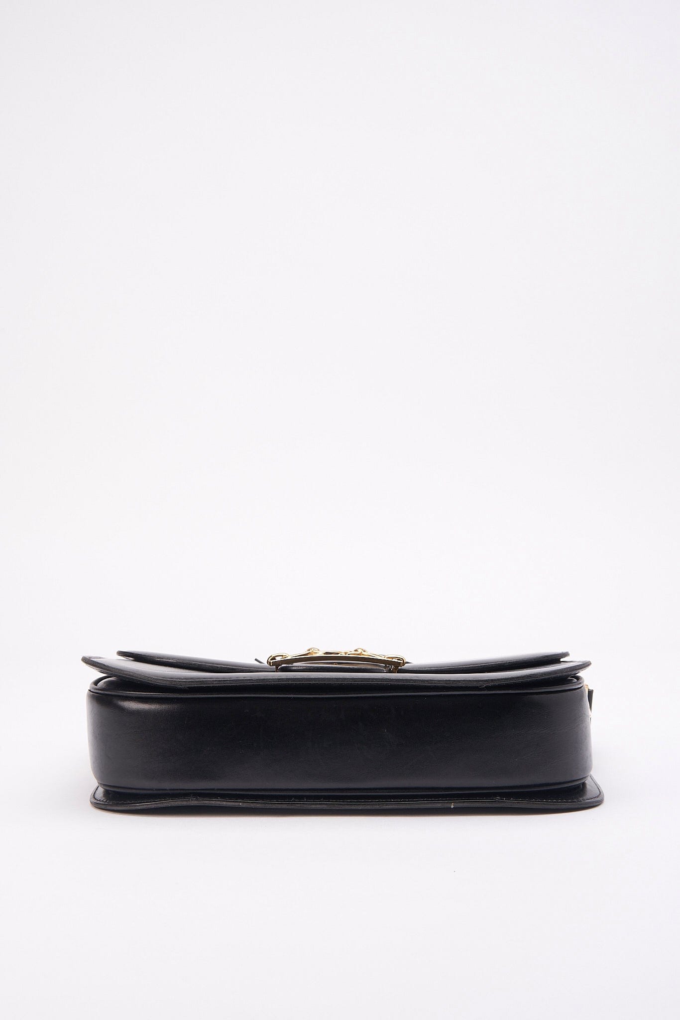 Vintage Celine Black Leather Box Bag