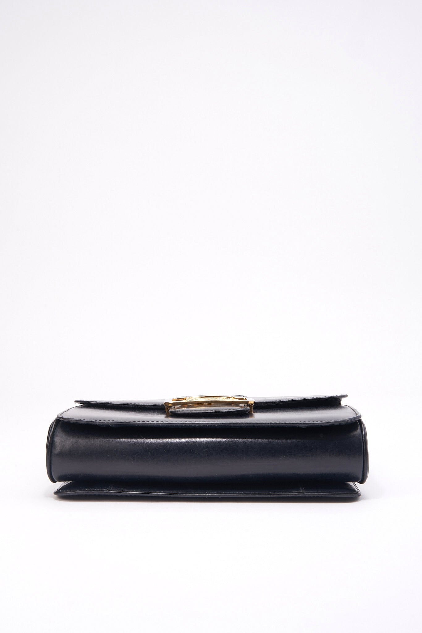 Vintage Celine Sulky Black Leather Box Bag