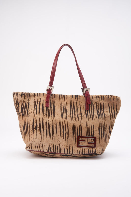 Fendi Vintage tote in Beige Zebra Print Calf Hair
