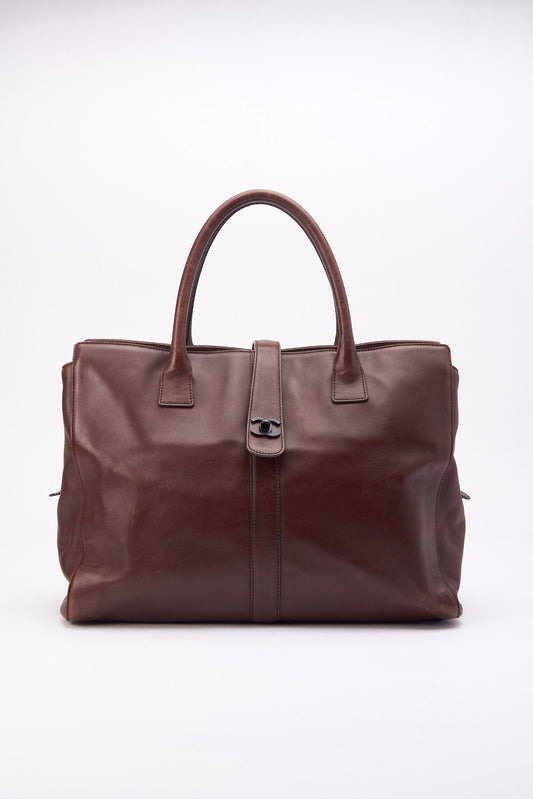 Vintage Chanel Brown Tote Bag