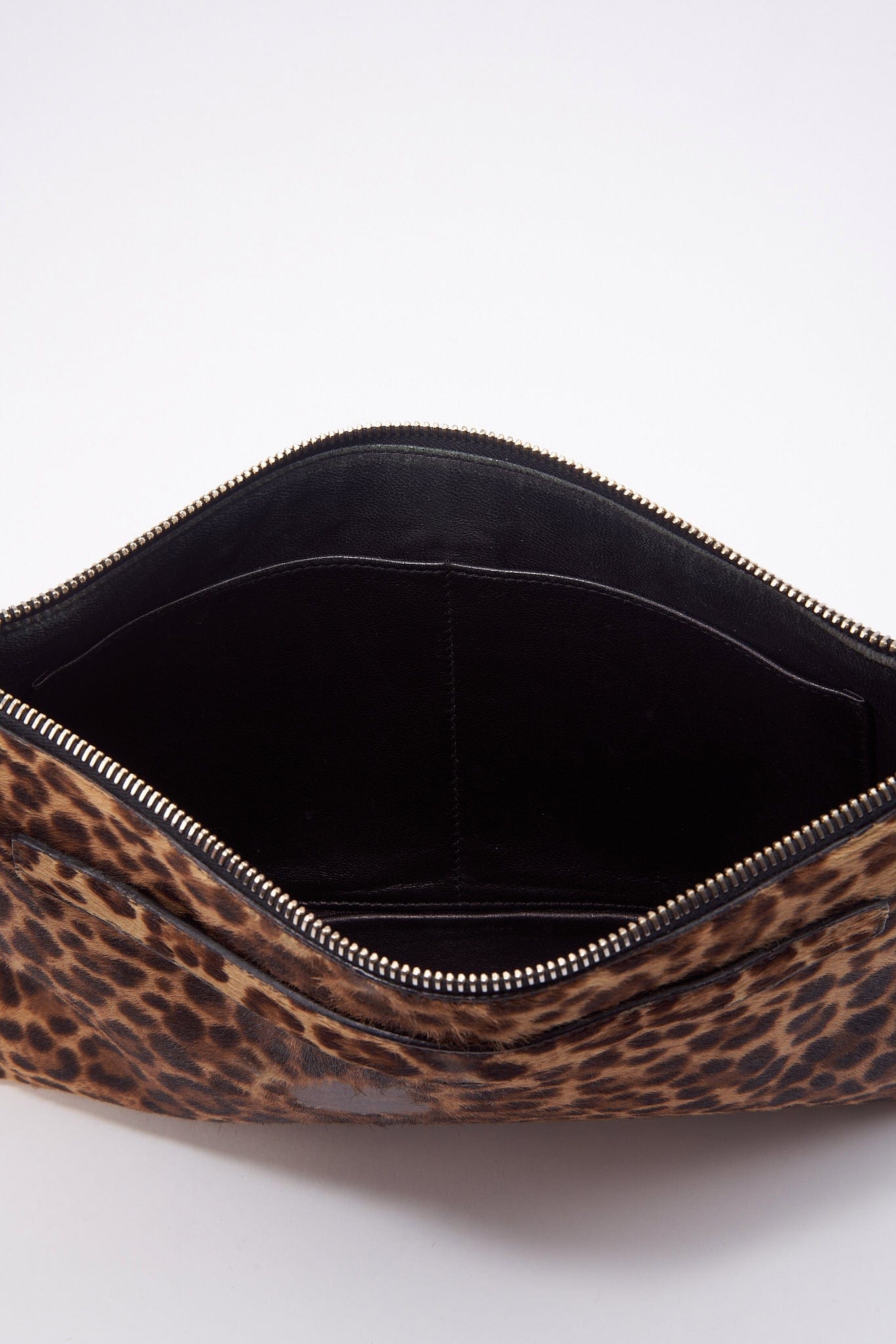 Prada Leopard Calf Hair Clutch Bag
