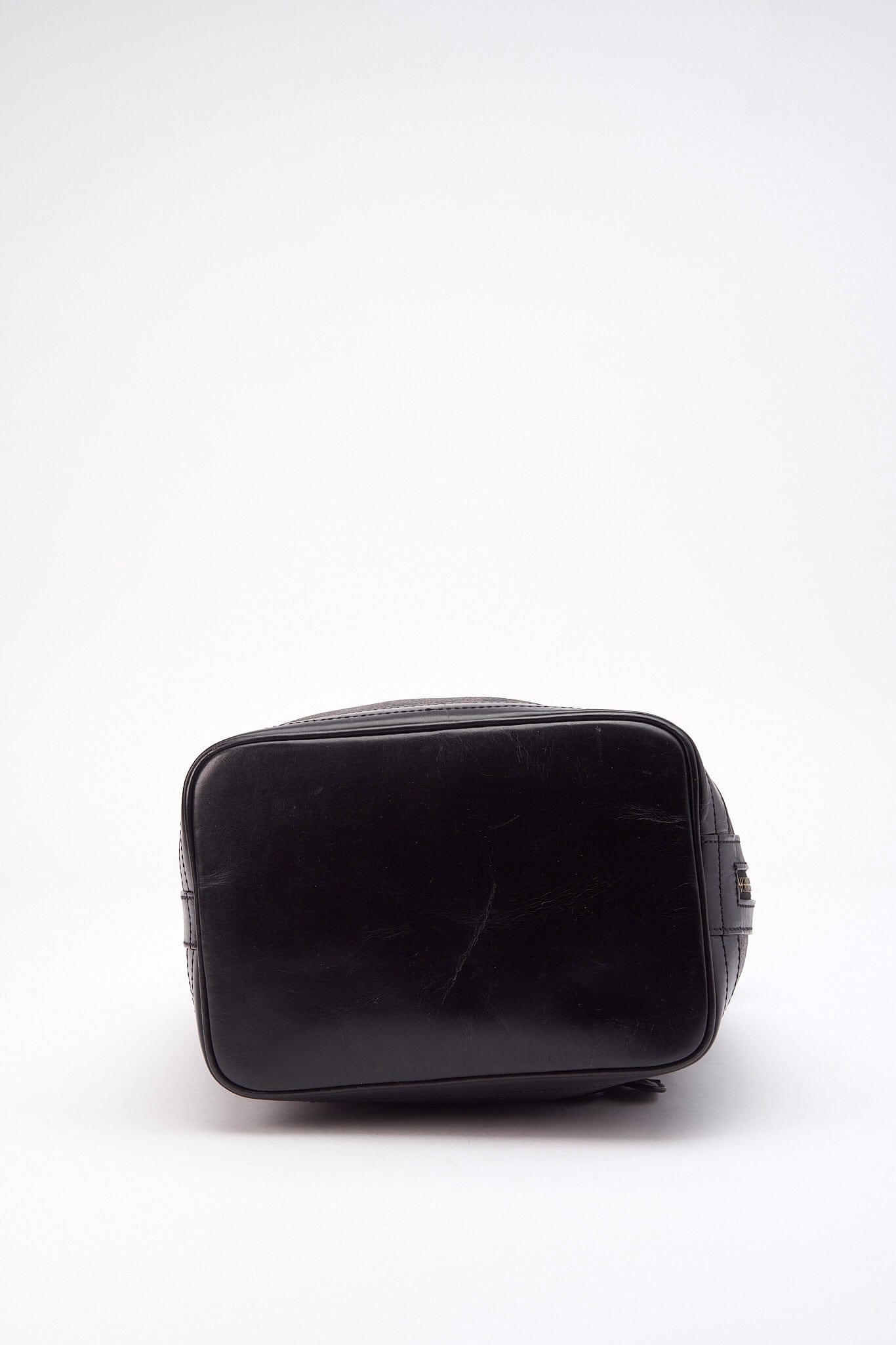 Vintage Celine Triomphe Black Bucket Bag