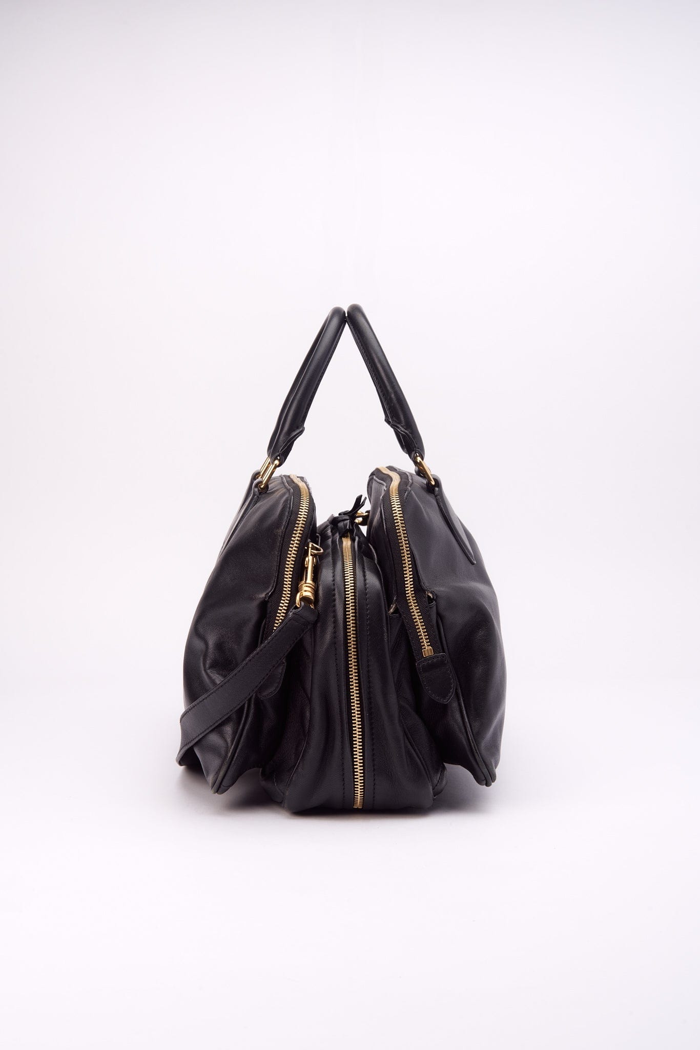 Céline Phoebe Philo Triptyque Black Leather Bag