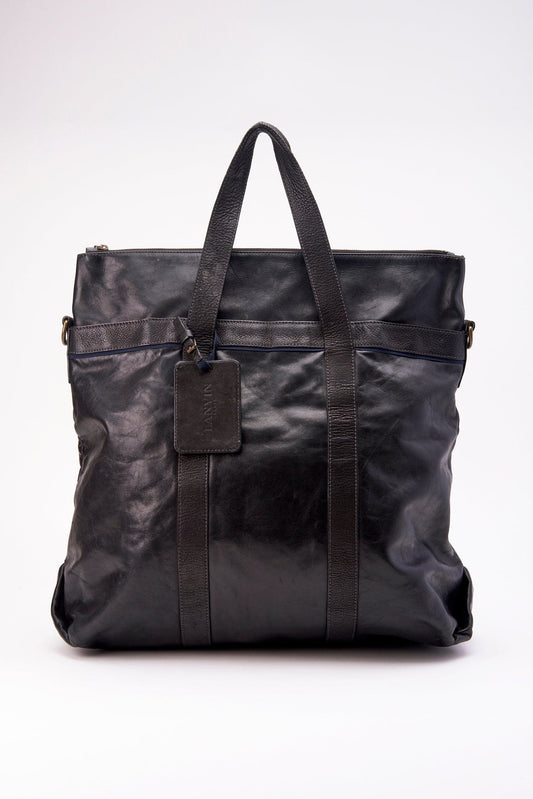 Lanvin Black Leather Tote Bag