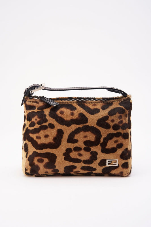 Fendi Vintage Mini Mamma Baguette in Leopard Print Calf Hair