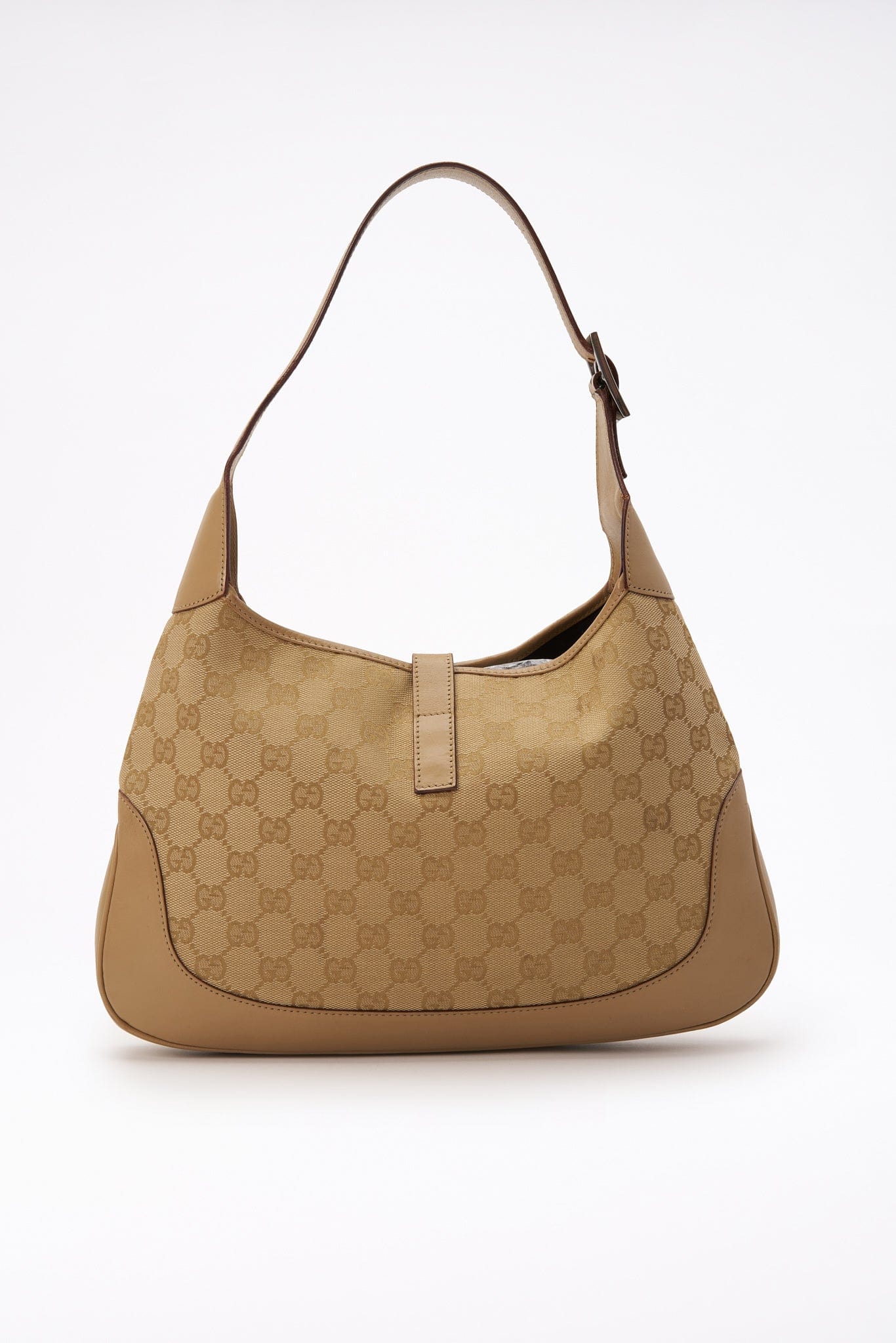 Vintage Gucci Jackie Bag GG Beige Canvas