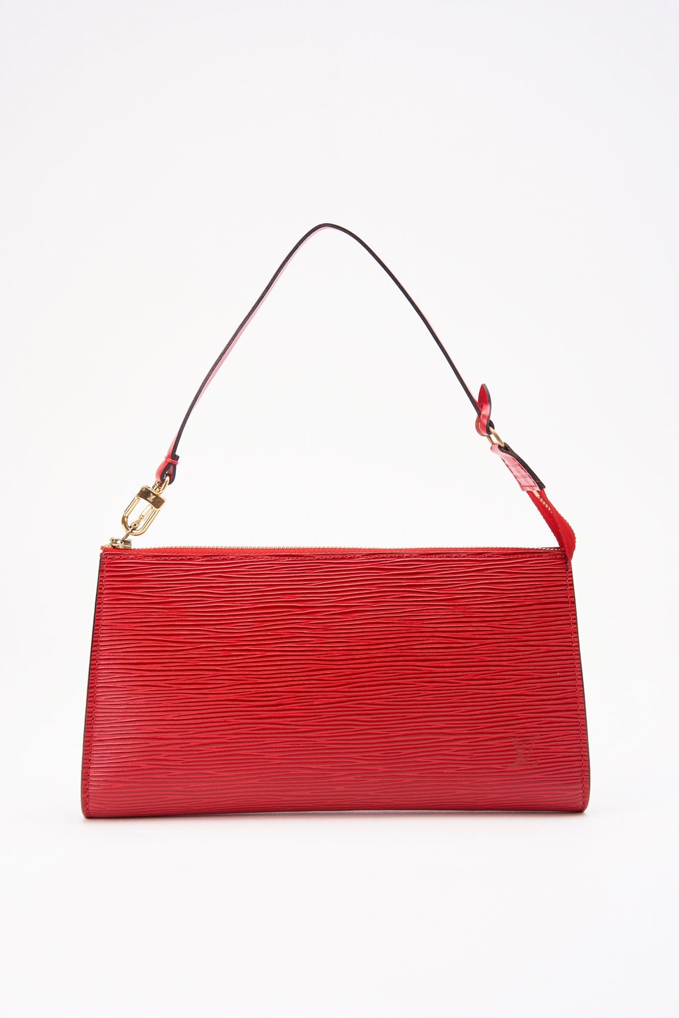 Louis Vuitton Pochette Bag in Red Epi leather