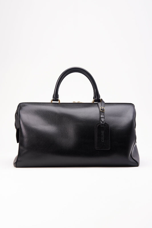 Vintage Celine Black Leather Doctors Bag